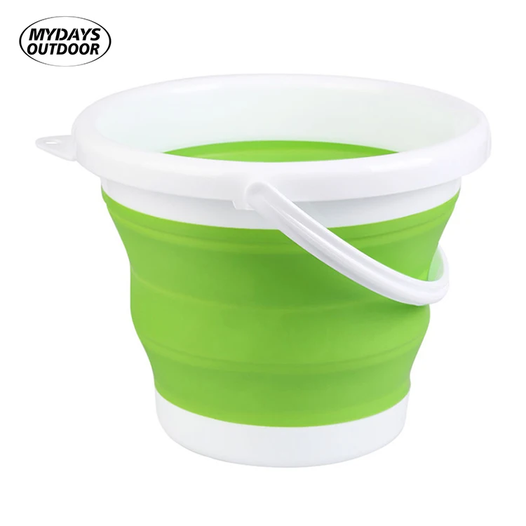 Mydays Outdoor Multifunctional 3L Portable Thick Folding Household Cleaning Wash Car Collapsable Bucket for Camping Fishing