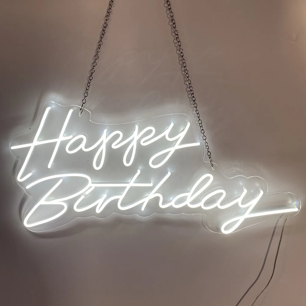 2022 hot sale custom happy birthday neon sign