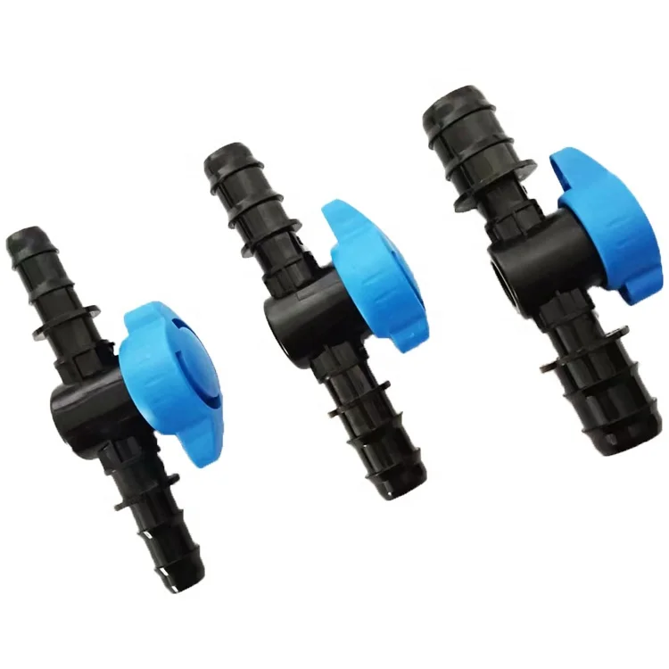 Agricultural Garden Drip Irrigation system Fittings 20MM High Quality Plastic Barb Coupling Valve Mini Valve