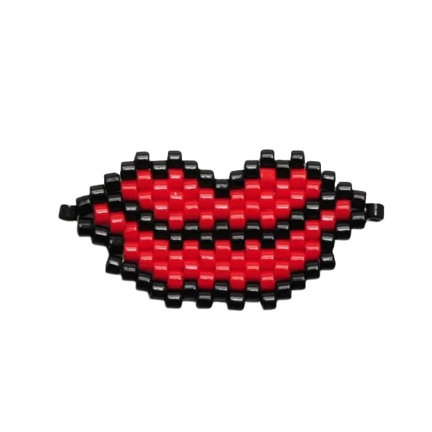 North American bead woven red small lips bracelet pendant miyuki accessories