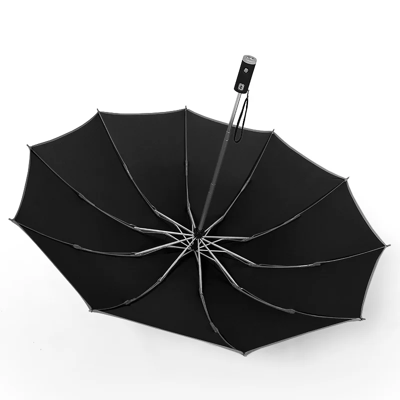 23 inch wholesale 3 fold inverse umbrella reflective with led light