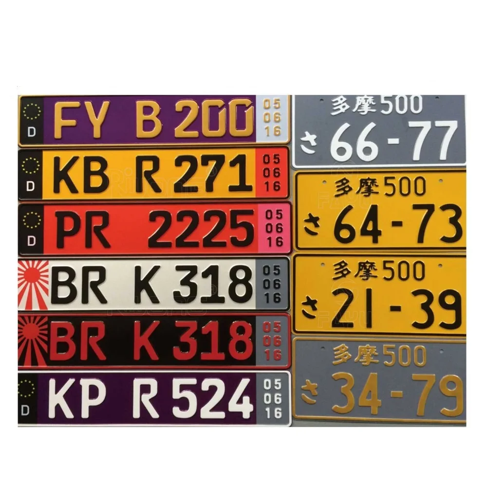 tourist license plate souvenirs