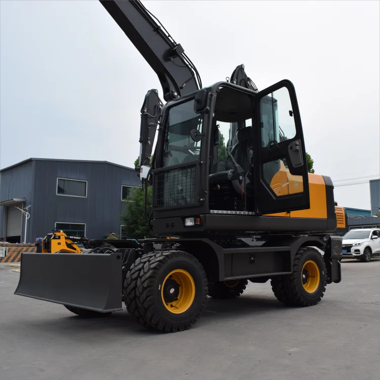 New design Hydraulic Crawler 7.5 ton Wheel Excavator Used Import Engine EPA/CE 8 9 10 ton Four-Wheel Diesel  Drive Excavator