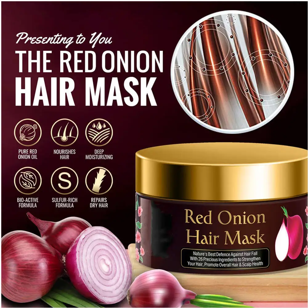 Private Label Natural Red Onion Hair Treatment Hair Mask