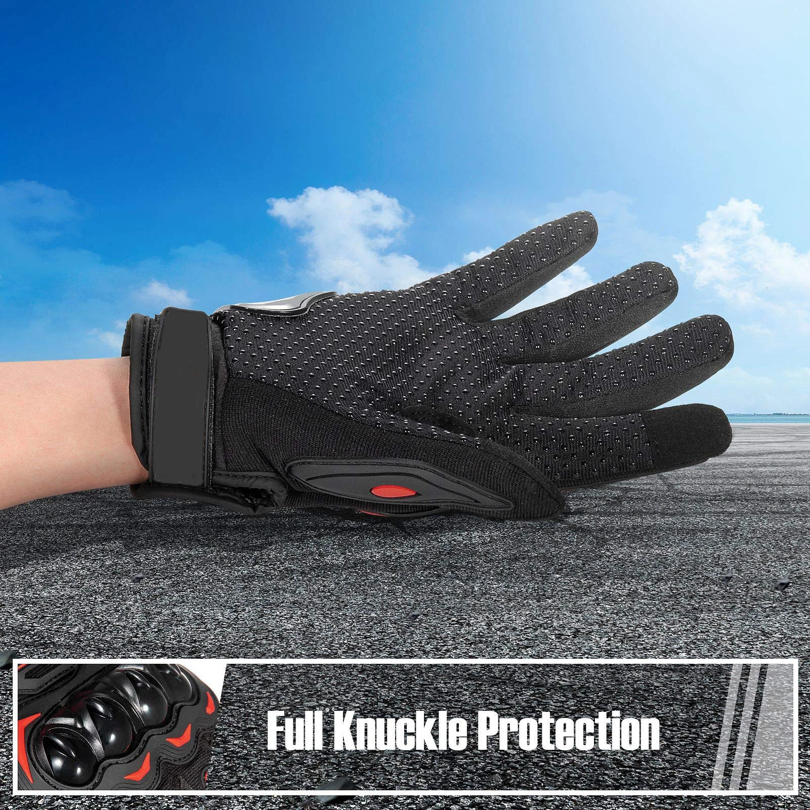 Rider Heated Leather Motor Hand Gloves For Motorcycle