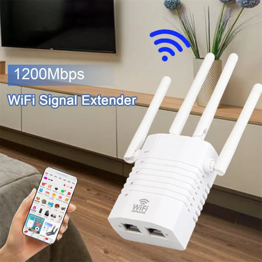 1200Mbps Long Range Wireless WiFi Repeater WiFi Extender 5G  Dual Wi Fi Router Signa Network Booster Amplifier Repiter