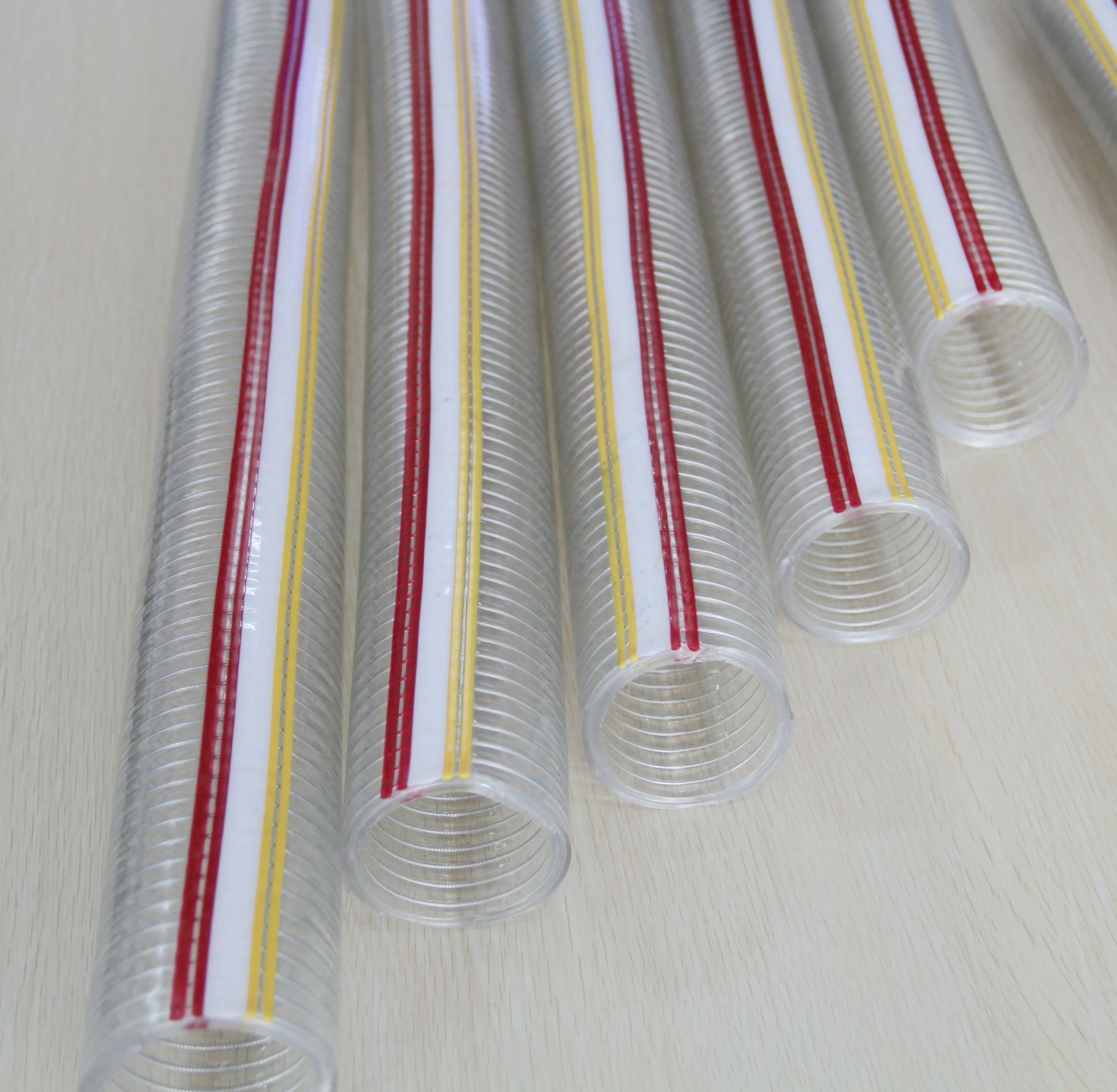 Transparent Tube Vacuum Tube Plastic Reinforced 100mm Clear PVC Oil-pipe Steel Wire Hose