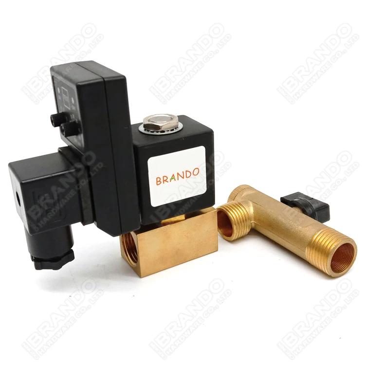 1/2' OPTIMUM Condensate Electronic Timer Auto Drain Valve 24V 220V for Air Compressor Dryer Receiver Tank