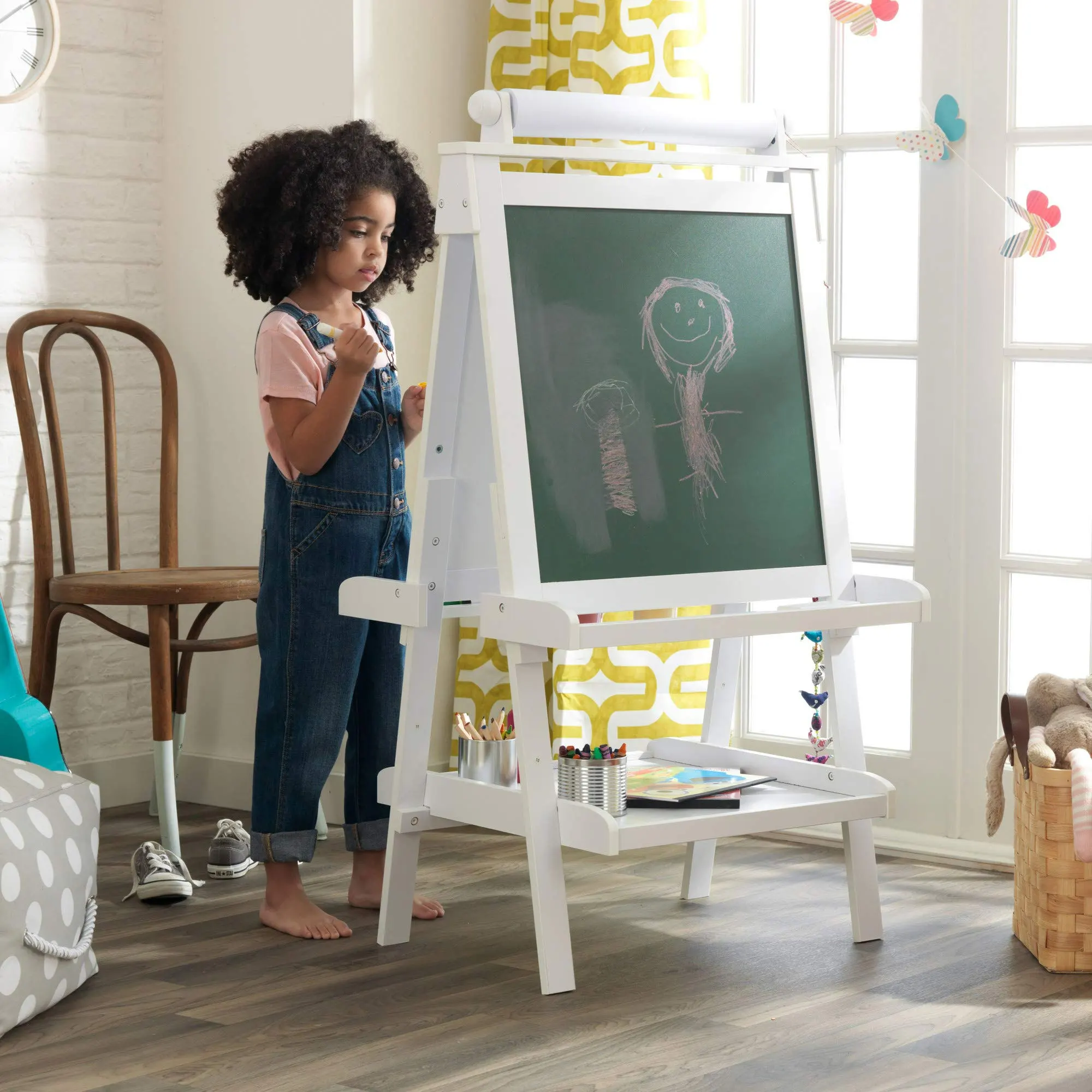Wooden Easel folding children wooden mini easel display quality wooden desktop scroll painting tool easel Gift for boys girls