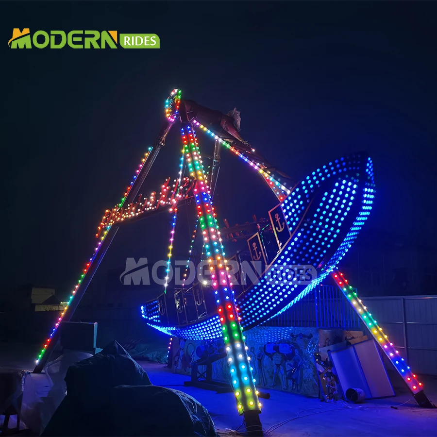 cheap attractive 32 seats  colorful fashion thrill amusement park rides equipment pirate ship ride for sale