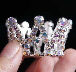 Pageant Mini Full Round Crown Rhinestone Crystal Tiara Wholesale Crowns