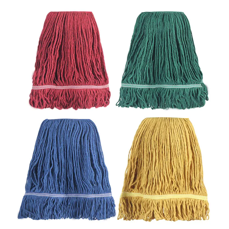 Heavy Duty Mop Head Commercial Replacement for General and Floor Cleaning Wet Industrial Cotton Looped End String