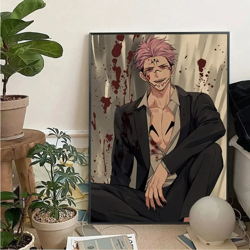 Japan Anime Art Poster Wall Art Framed Kids Room Easy Installation Hanging Canvas Artwork Paintings