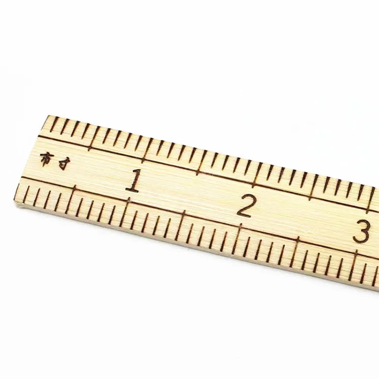 Environmentally Friendly Bamboo Material Ruler Centimeter Metric Straight Bamboo Ruler