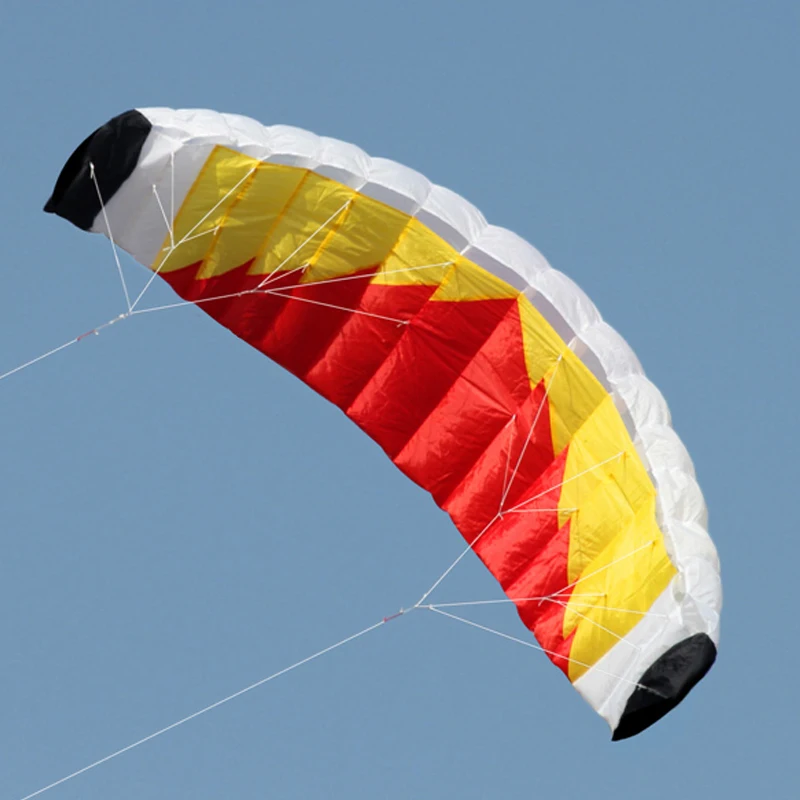 Beginner-Friendly Outdoor Stunt Kite with Flying Line Control Bar Parafoil Traction Dual Line Kite for Adults