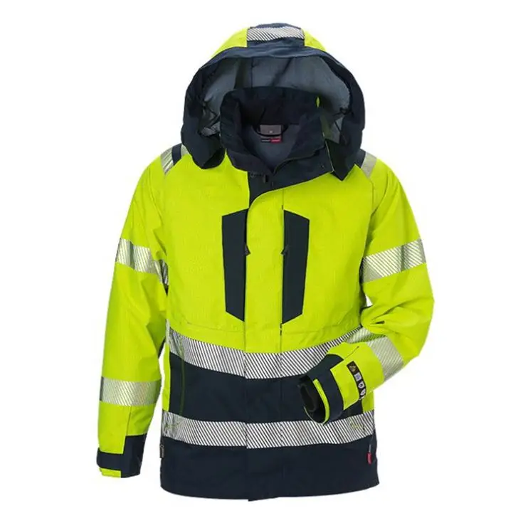 BOWINS Winter Coat Men Reflective Workwear Work Rain Jacket