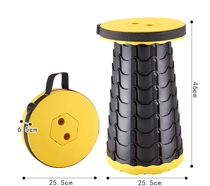High bearing capacity Molecular Weight Polypropylene Portable Telescopic Stool folding Telescoping Stool