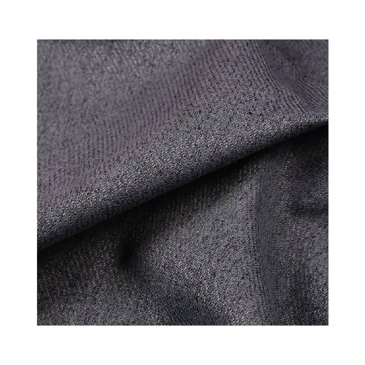 Polyester Linen Type Cloth Most Popul Fabric For Sofa New Upholstery Home Textile Woven Velvet Fabric Plain Customizable Dyed