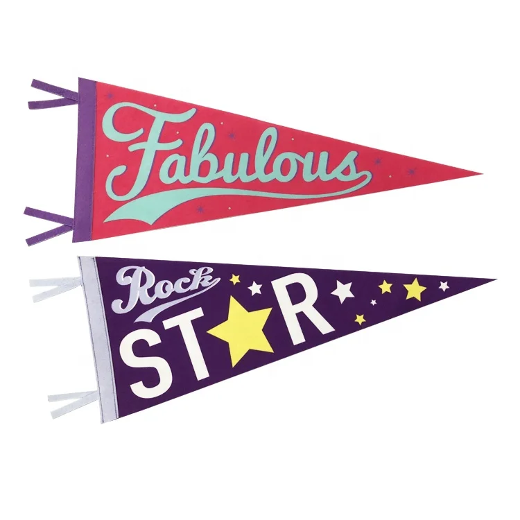 Top Sale high quality mall event custom sublimation felt pennant flag