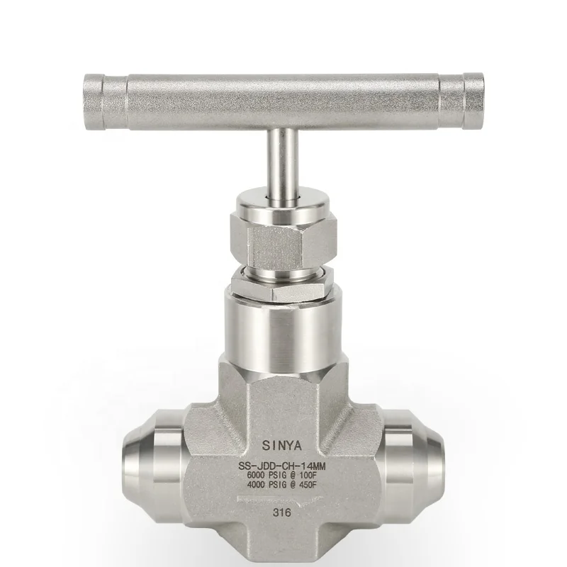 High Temperature Needle Valve Carbon Steel Forged Integral Bonnet Flow Control Butt Weld Hydraulic Needle  Valves