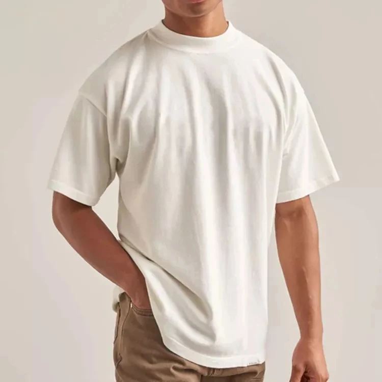 Heavy  weight 100% cotton oversized fit crewneck short sleeve jersey acid wash vintage t shirt