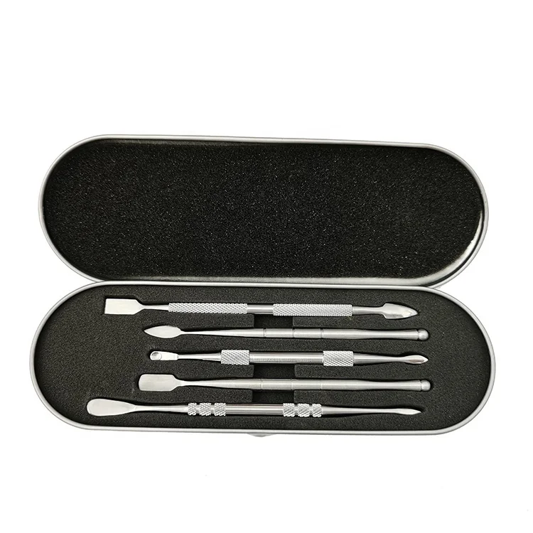 Custom Stainless Steel Silver Non-slip Double Ended Wax Pottery Tools Clay Sculpting Tools