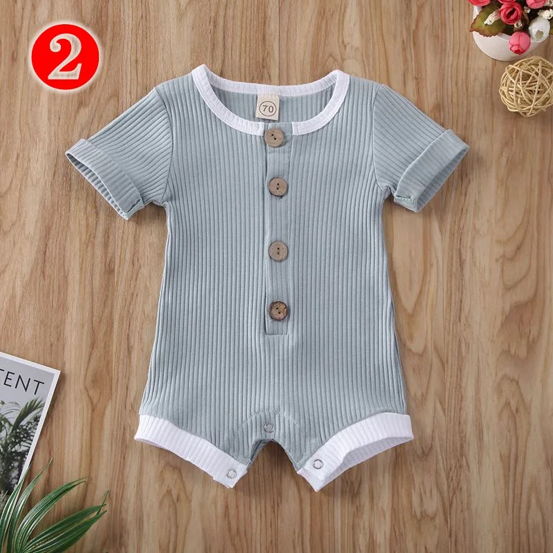 Новинка 2020, летняя одежда для малышей, однотонный комбинезон в рубчик, комбинезон, детская одежда, детские комбинезоны для мальчиков, детские комбинезоны + комбинезоны