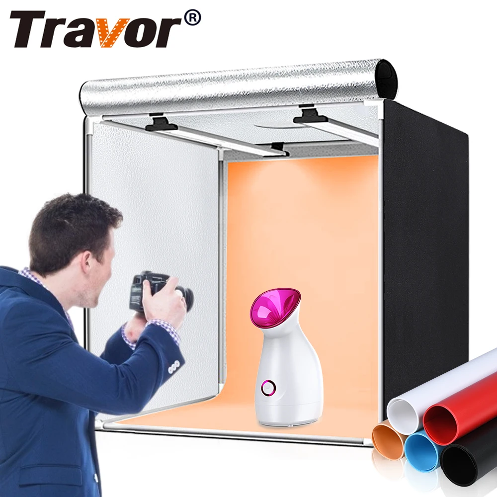  Travor M60 II 24 дюйма 60 см камера foto коробка продукт фотостудия лайтбокс led софтбокс осветительный набор с 5-цветным
