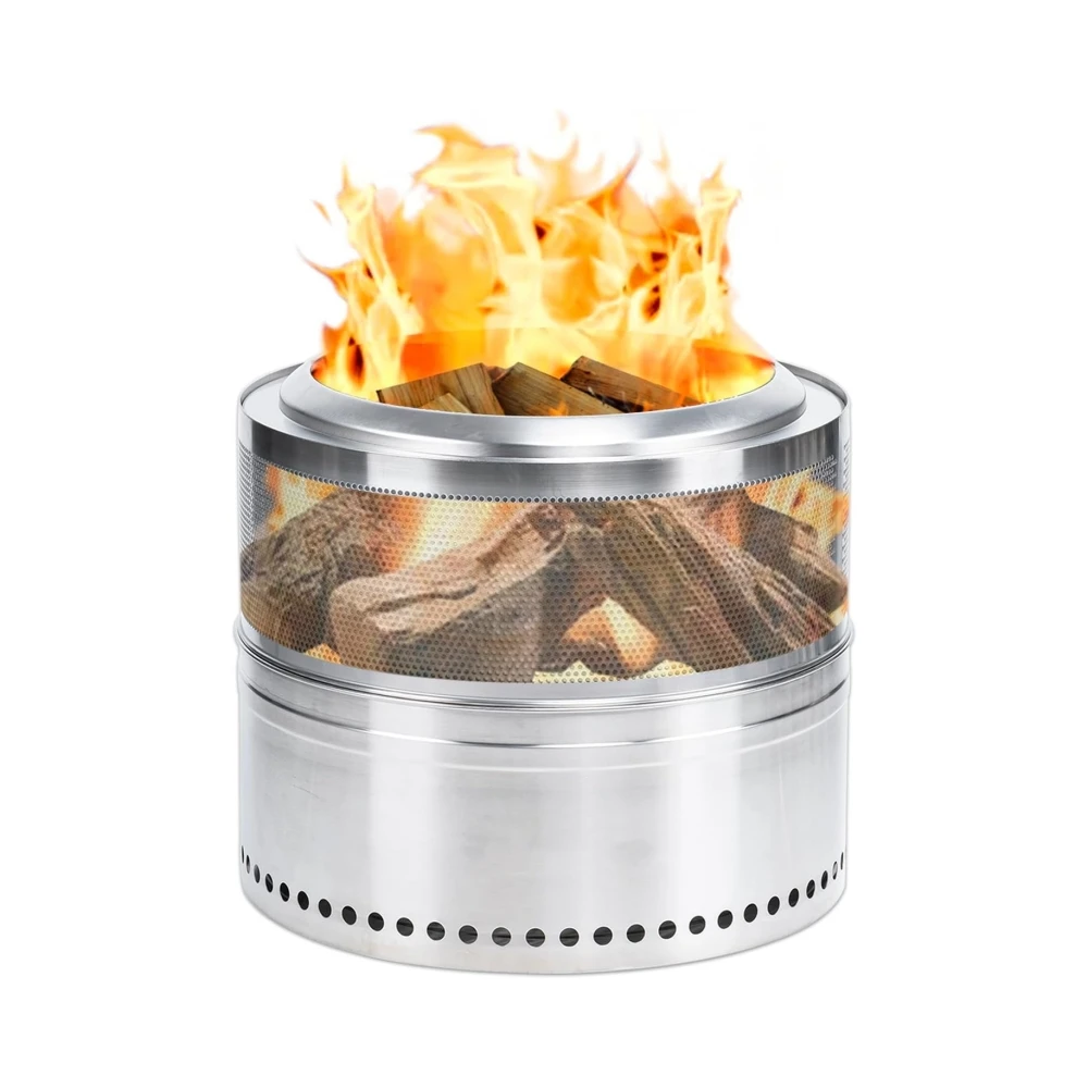 2024 Custom Design Stainless Steel Barbecue Wood Burning Camping Stove Metal Portable Outdoor Fire Pit