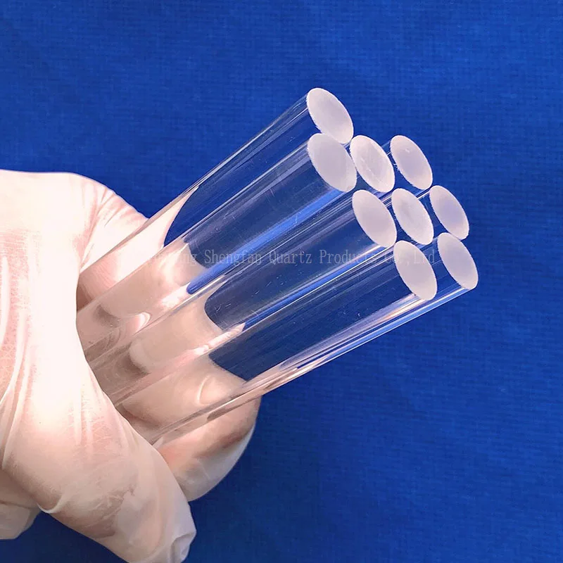 High Purity High Transparent Quartz Glass Rod Custom For Semiconductor Photovoltaic Fiber Optic