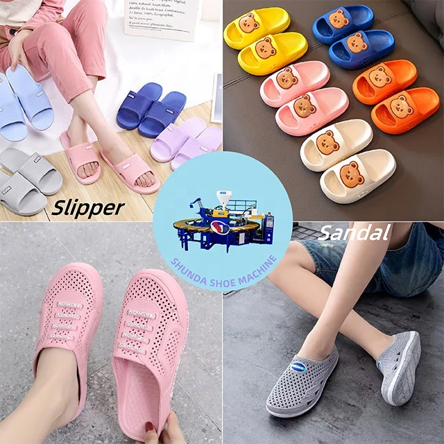 New Arrivals Customized products Chinese hot selling plastic  blowing air fashion slippers shoes injection moulding machine