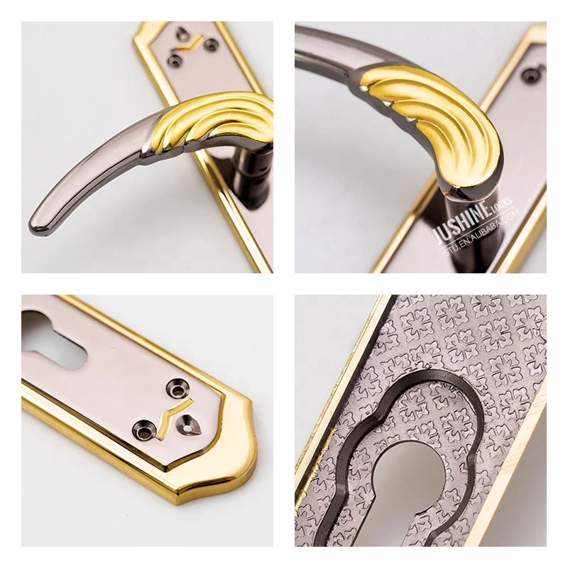 Luxury Gold backplate pull handle 4 screw cool savannah interior door handles bulk