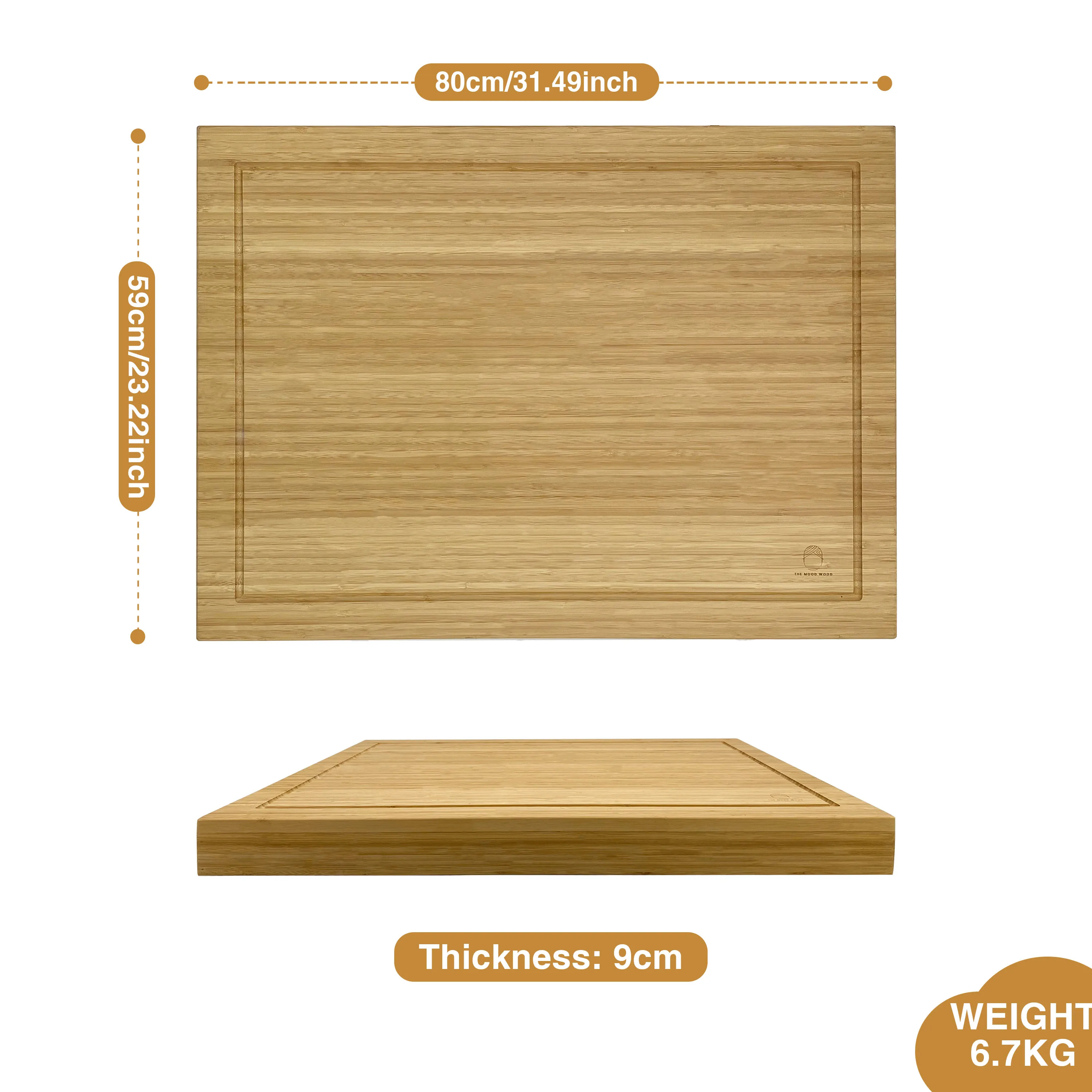Free Sample Kitchen Tools  Custom logo  wood cutting board   chopping block   large bamboo cutting board