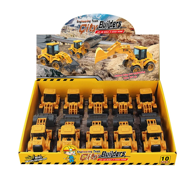 Eco Friendly Engineering Vehicle Toy Boy Large Inertia Excavator Bulldozer Children Gift Friction Toy Vehicles