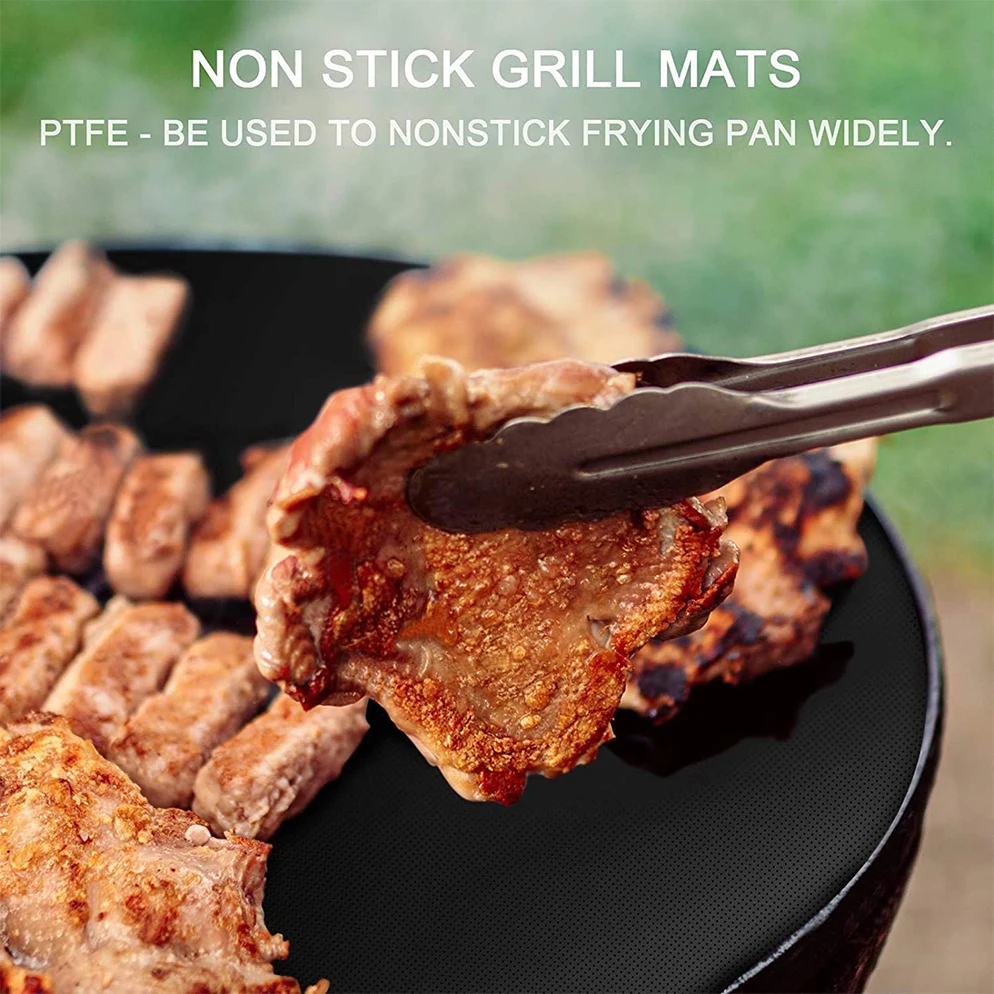 Dongjian Grill Mat Non-Stick Cooking Sheets Reusable and Easy Cleaning BBQ mat Outdoor Barbecue Accessories