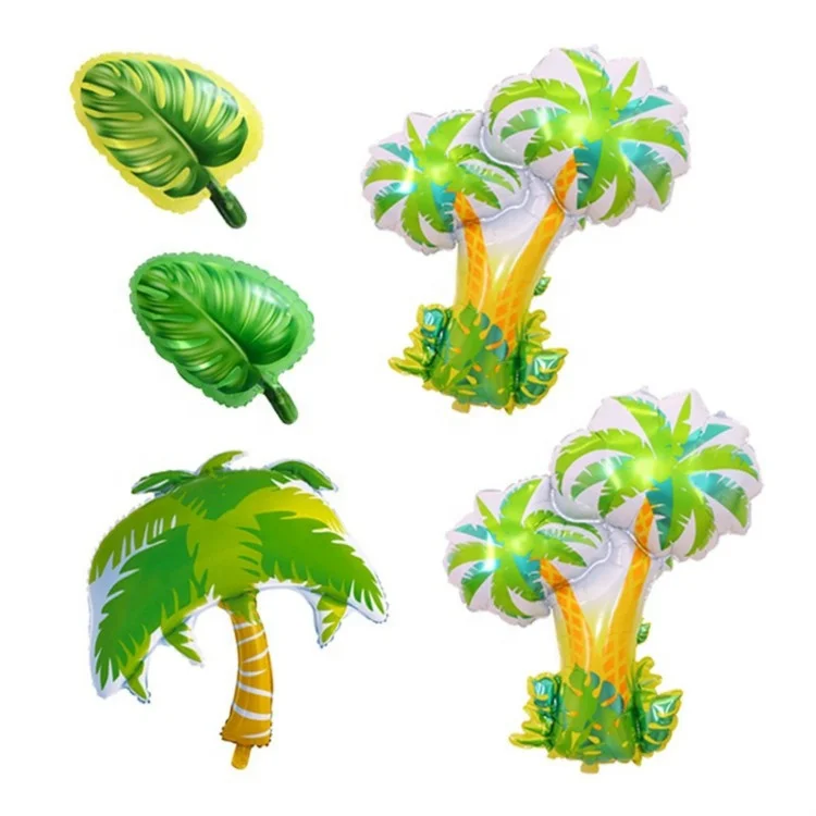 Tropical Coconut Tree Birthday Party Decoration Cartoon Foil Balloon