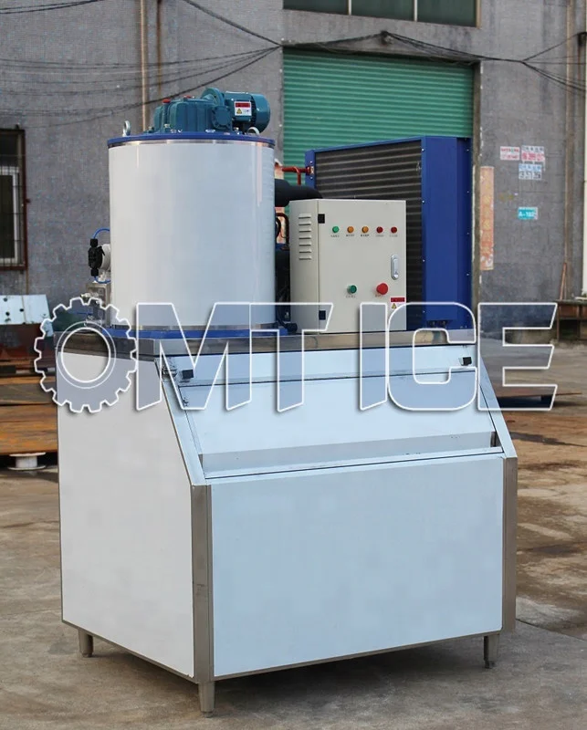 OMT 1Ton/24hrs Commercial used Flake ice making machine for fish keeping