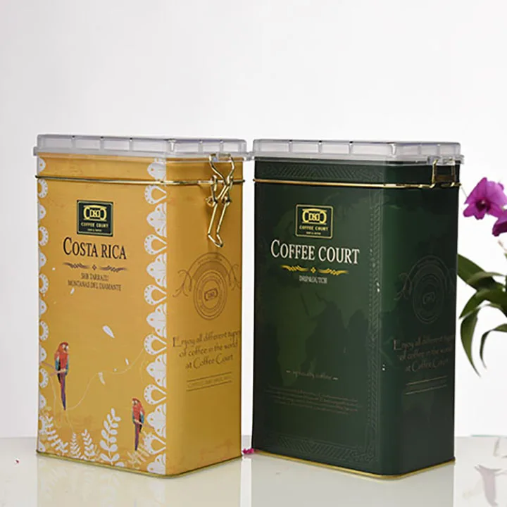 Custom design metal airtight tea tin packaging for loose tea