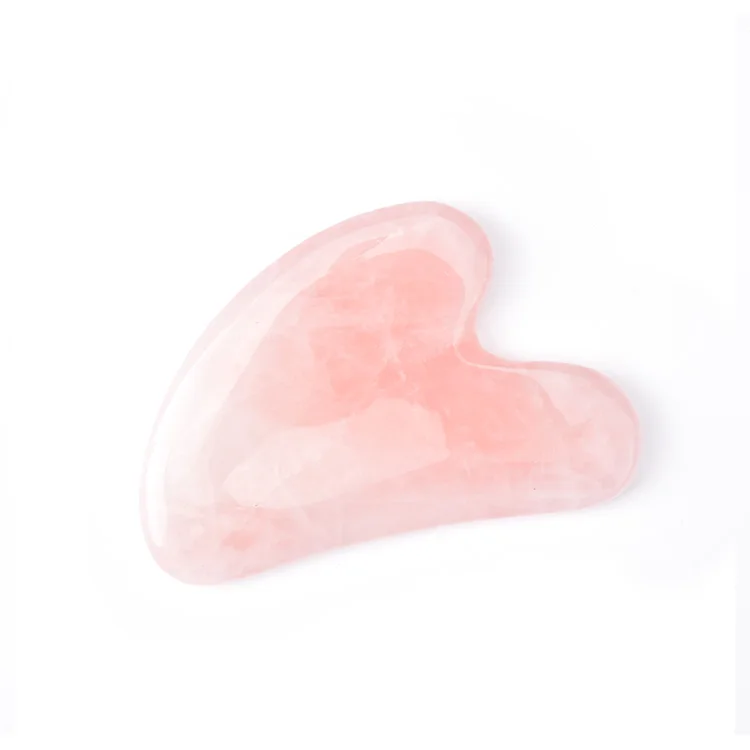 Rose quartz high quality custom logo personnalisable gua sha supplier