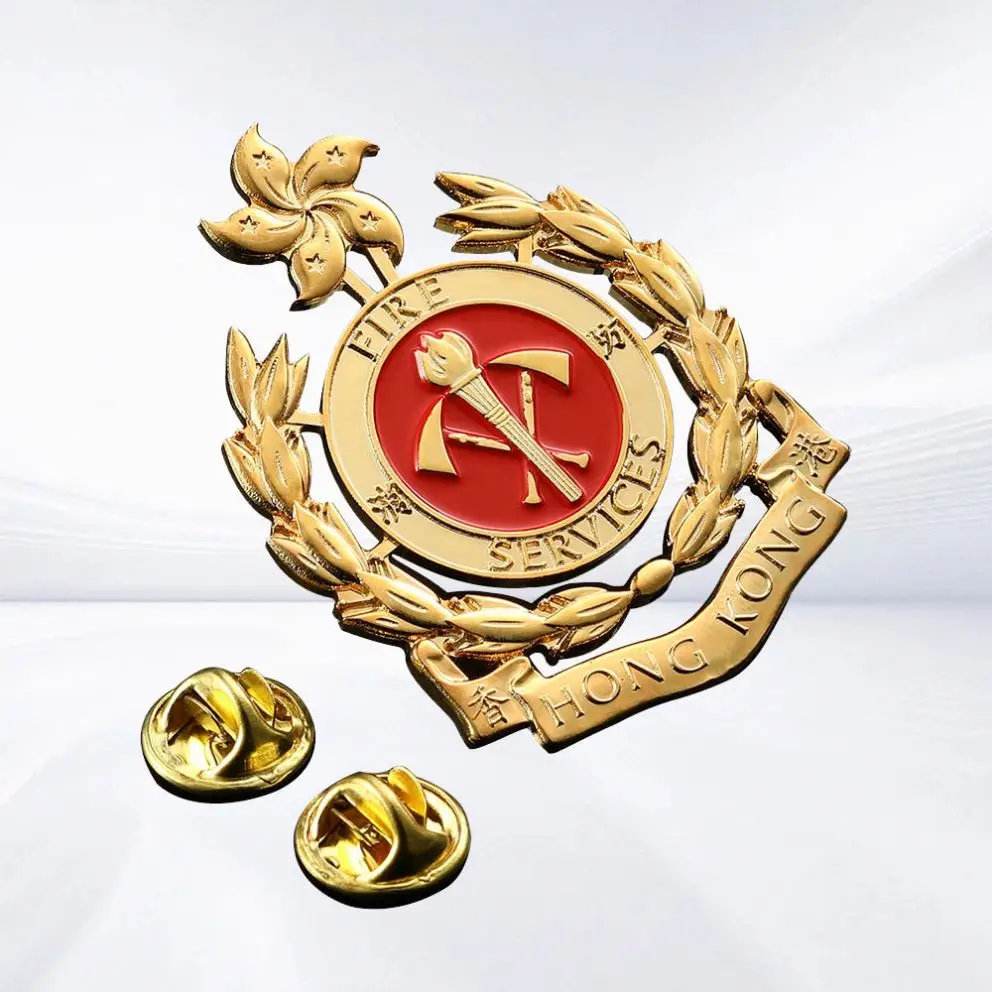Wholesale Custom Brooch Badge Gold Name Badges Metal Badge Medal