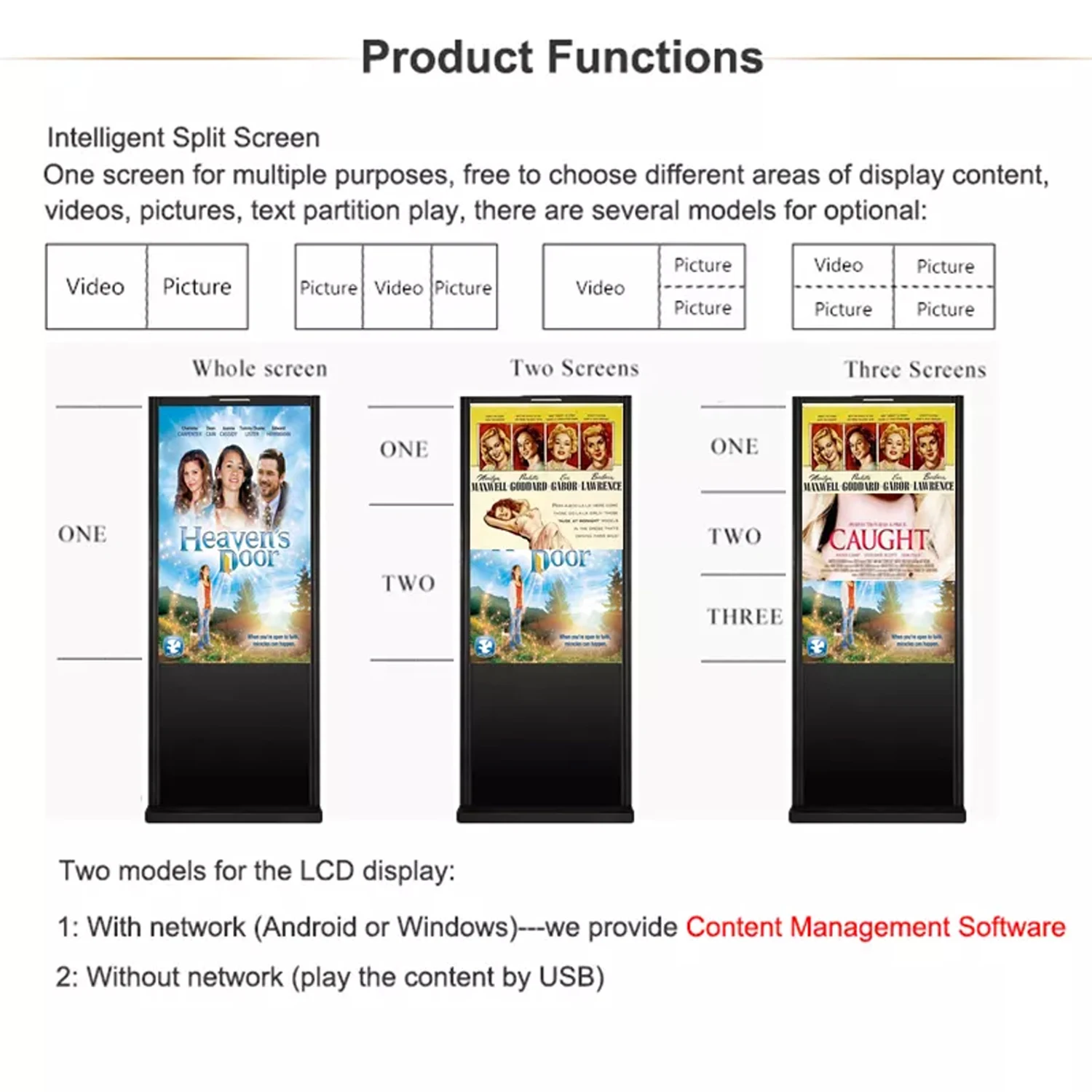 Outdoor Factory customization digital signage 2GB 4GB RAM advertising playing equipment 8GB 16GB 32GB Memory