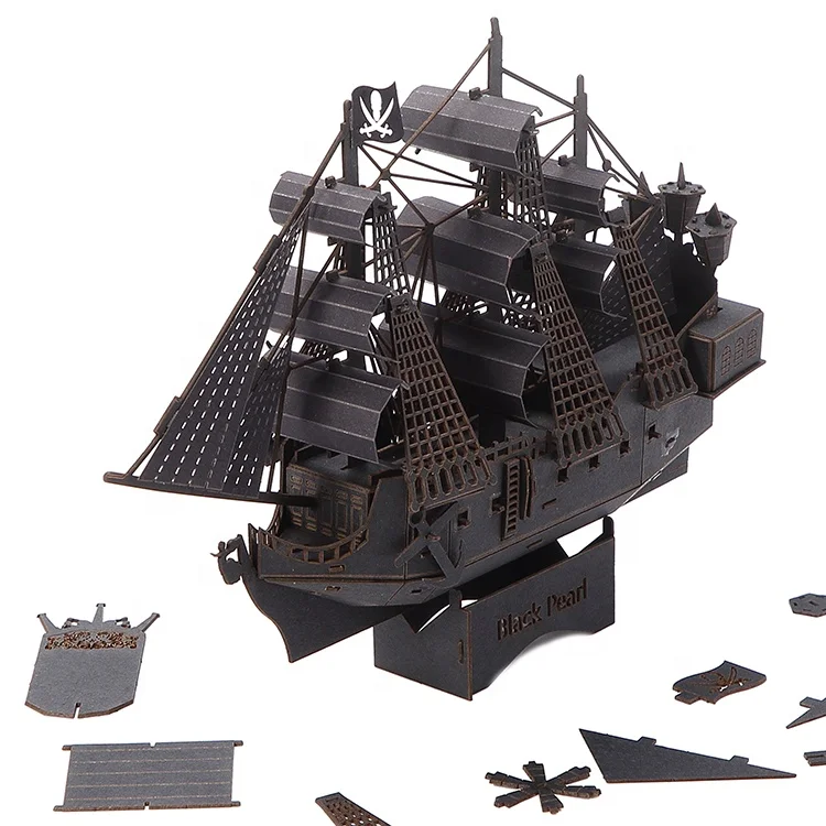 
Children paper gift toys diy paper model boat 3d ship puzzle game for adults 