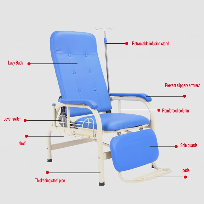 High quality Metal Material Medical recliner chairs Adjustable Infusion Chair