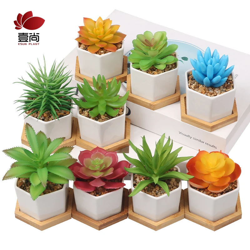 ES1330  Artificial plants bonsai with pot Mini artificial Flower Arrangement Hotel Home Decoration
