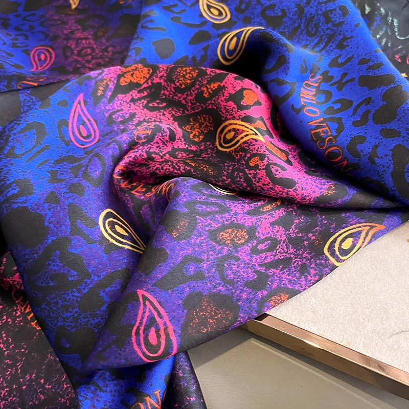 High Quality Wholesale 180*90cm Hijab Satin Silk Large Scarfs Silky Satin Printing Vintage Ethnic Scarf Shawls For Ladies