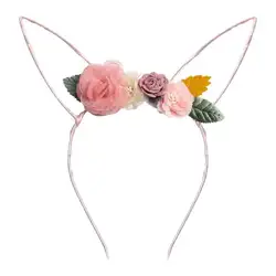 New Summer Girl Simulation Flower Rabbit Ears Hairband  For Vacation