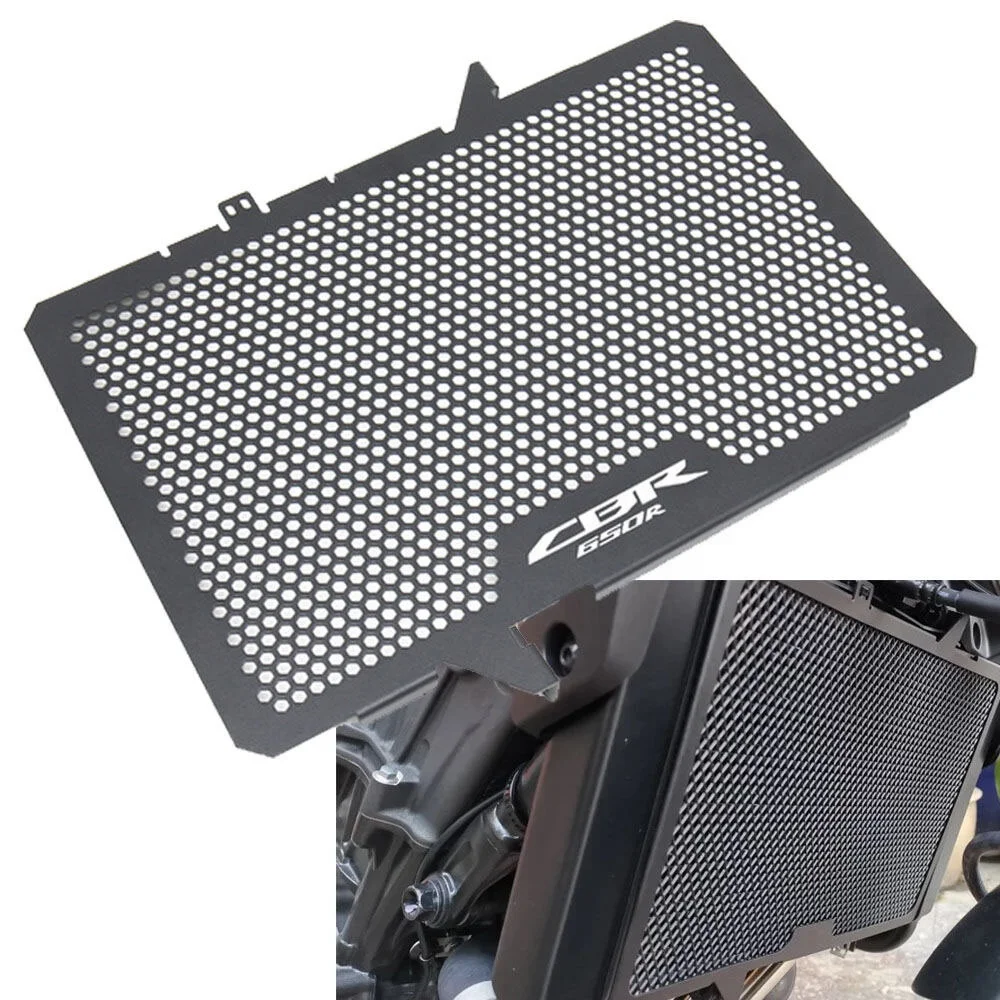 REALZION Motorcycle Black Radiator Grille Guard Cover Protector For HONDA CBR650R CBR650F CB650R CB650F