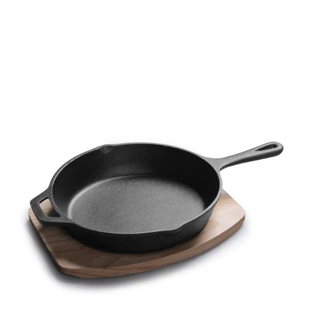Amazon hot sale pre seasoning uncoated cast iron pot with handle