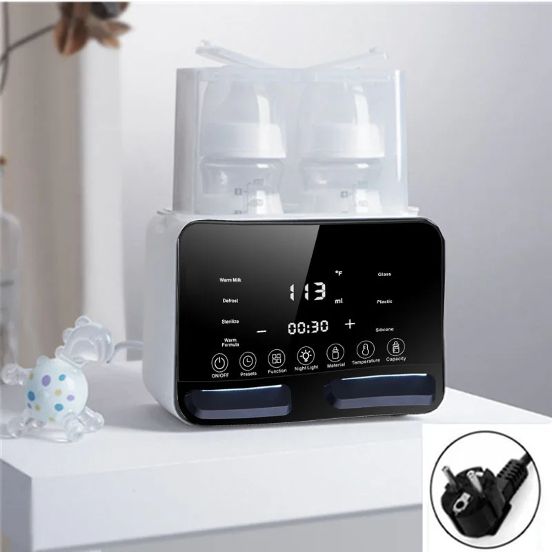 Hot selling baby milk warmer touch screen two in one double bottle intelligent warm milk warmer bottle sterilizer