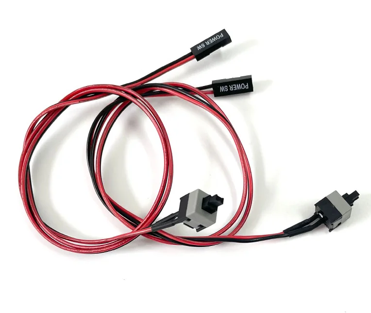 45cm Long Power Button Switch Cable for PC Switches Reset Computer Power Momentary Automatically Reset Push Button